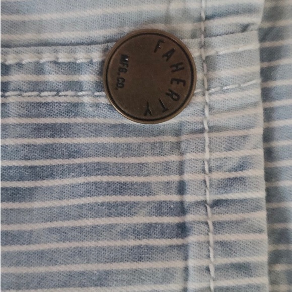 Faherty small overalls organic cotton railroad strip with a tye dye effect - Picture 5 of 11